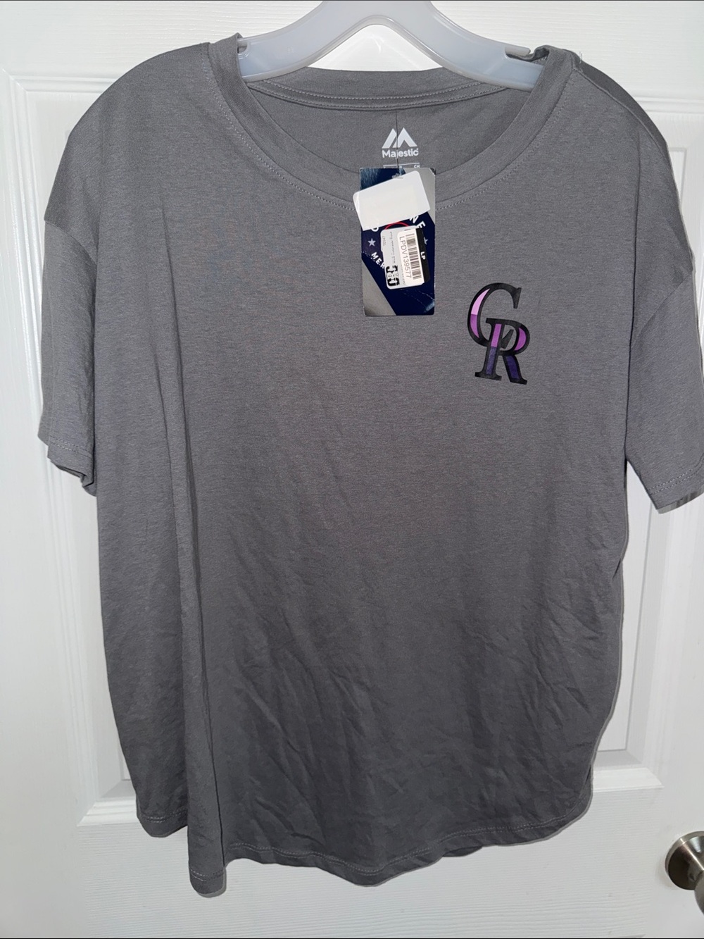 Majestic Colorado Rockies Gray Short Sleeve T-Shirt